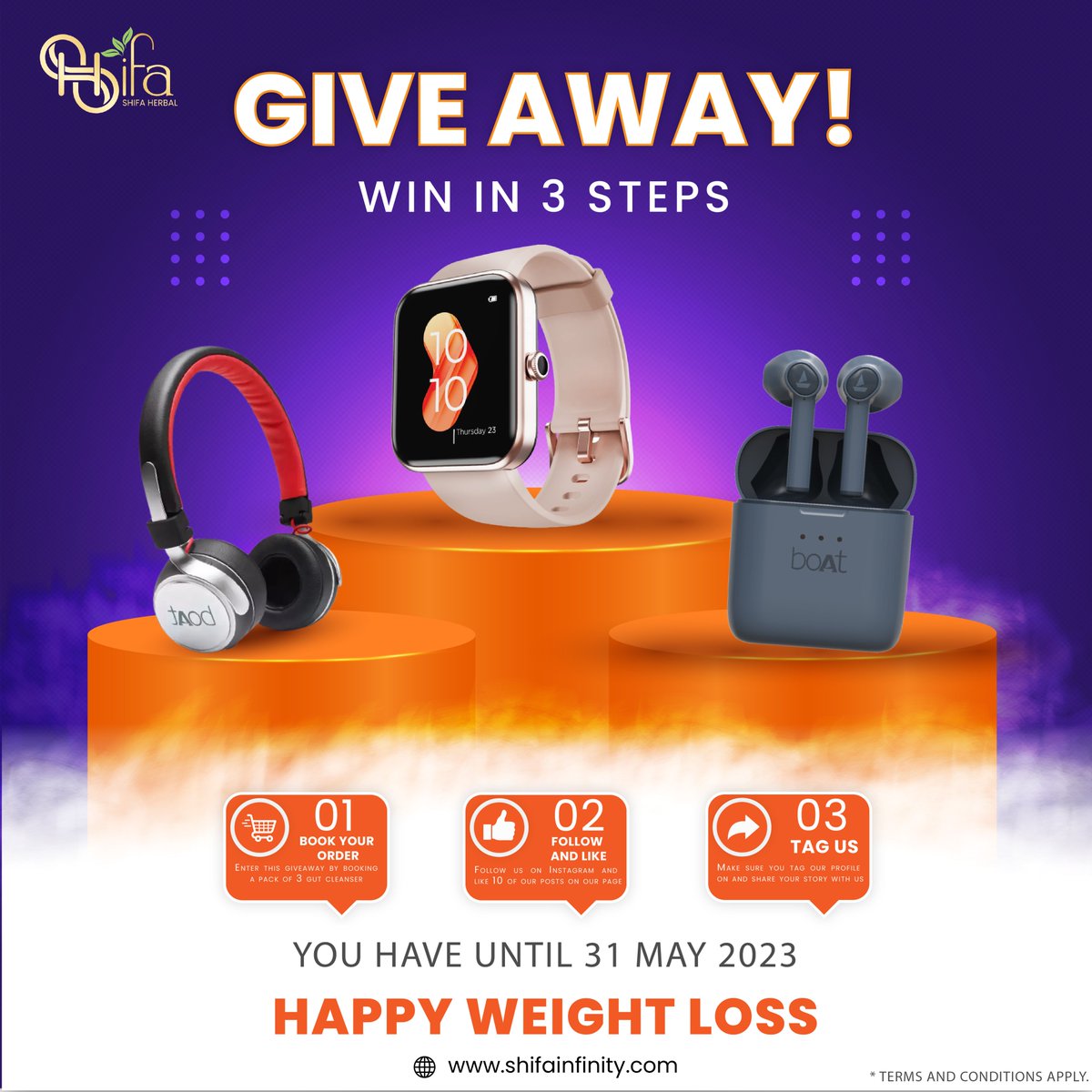🎉Give Away - Win in 3 Steps...

👉 Book Your Order
👉Follow & Like
👉Tag Us
.
You Have Until 31 May 2023, To Participate In This Give-Away, So Act Fast!
.
#GiveawayAlert #WinIn3Steps #Hurry #Giveaway #HakimiShifaKhana #WeightLoss #weightlossjourney #weightlosstips