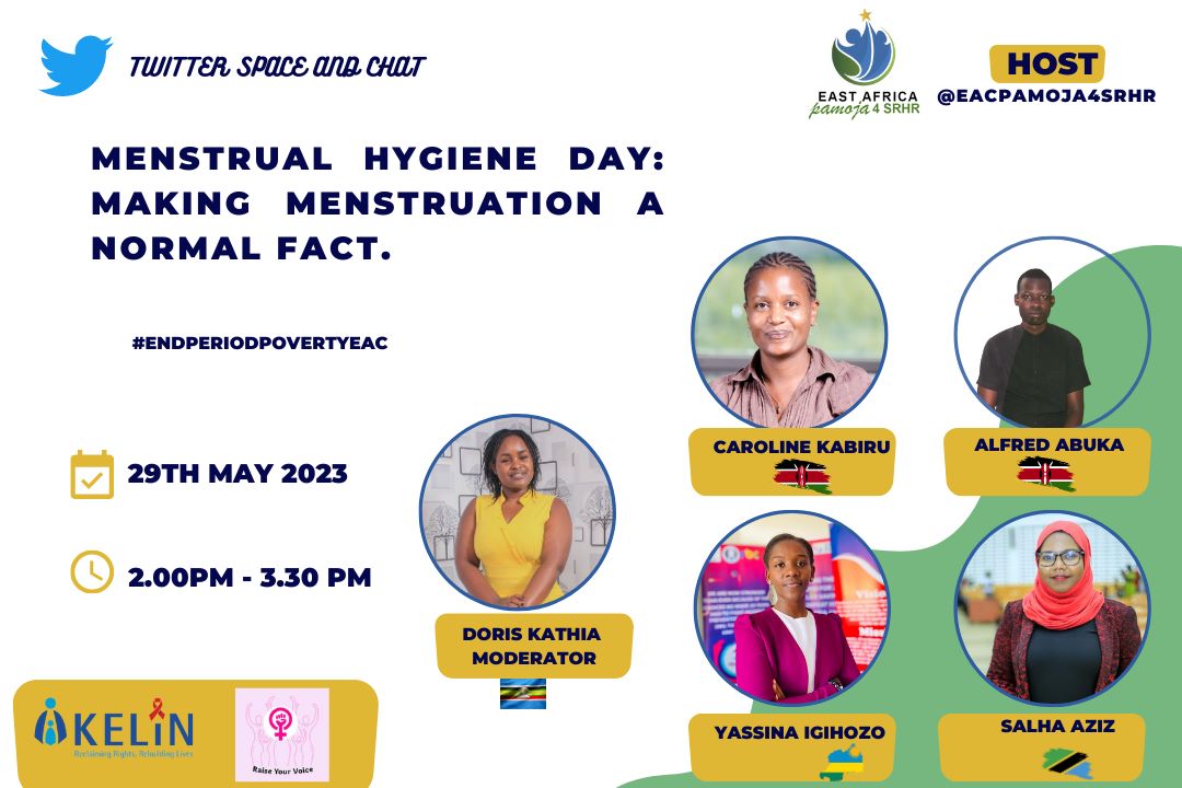 Every person who menstruates deserves access to menstrual health education, products, and services. Join us on our Twitter Space and chat x.com/i/spaces/1lPJq…. Let's work together to end period poverty in East Africa by 2030! #EndPeriodPovertyEAC #MHDay2023