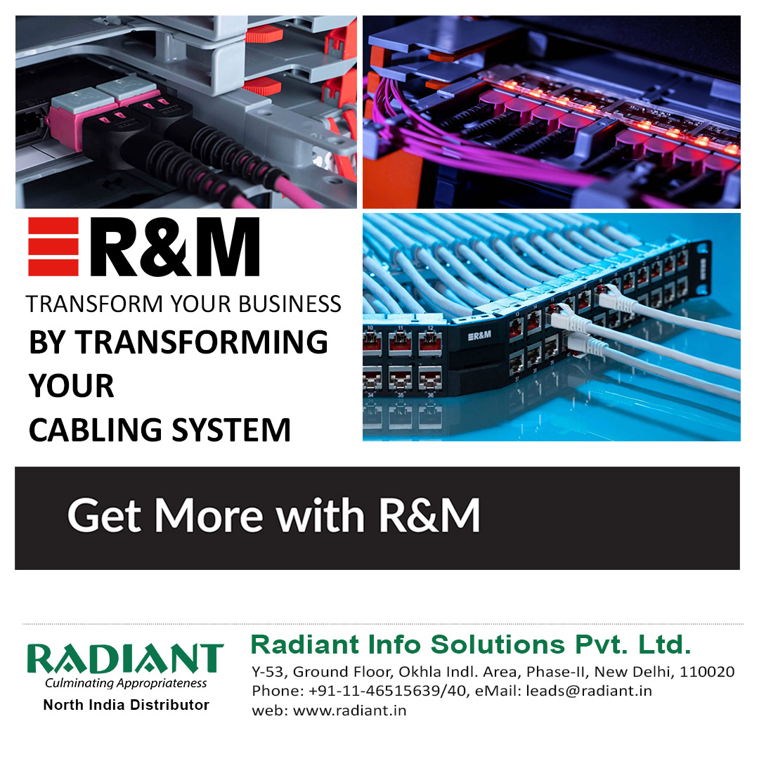 Radiant_in's tweet photo. R&M: Connectivity that matters !
Learn more: ๐ https://t.co/fI1XTNX5Mh
.
.
.
#structuredcabling #structurecables #RDM #cablingsolutions #cablingsystemservices #CAT6 #CAT6A #CAT5E #SpliceConnector #SpliceKit #OpticalFiberCables #Faceplate #ServerCabinets #CableManager #Radiant https://t.co/ESSLFXQa7A