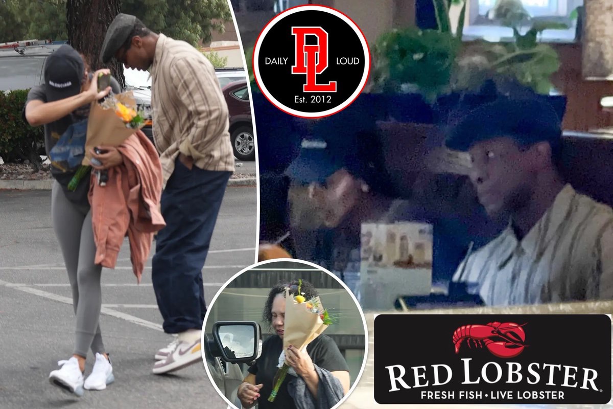 Actor Jonathan Majors and actress Meagan Good seen getting dinner at Red Lobster 🦞