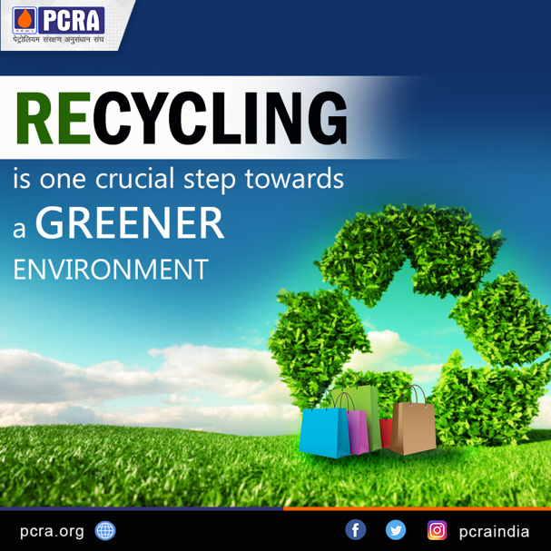 Petroleum Conservation Research Association (@pcraindia) on Twitter photo Recycling helps keep waste out of our landfills, preserve natural resources, reduce pollution, and save energy.
<a href="/pcraindia/">Petroleum Conservation Research Association</a>
<a href="/PetroleumMin/">Ministry of Petroleum and Natural Gas #MoPNG</a>
<a href="/HardeepSPuri/">Hardeep Singh Puri</a>
<a href="/Rameswar_Teli/">Rameswar Teli</a> Recycling helps keep waste out of our landfills, preserve natural resources, reduce pollution, and save energy.
<a href="/pcraindia/">Petroleum Conservation Research Association</a>
<a href="/PetroleumMin/">Ministry of Petroleum and Natural Gas #MoPNG</a>
<a href="/HardeepSPuri/">Hardeep Singh Puri</a>
<a href="/Rameswar_Teli/">Rameswar Teli</a>