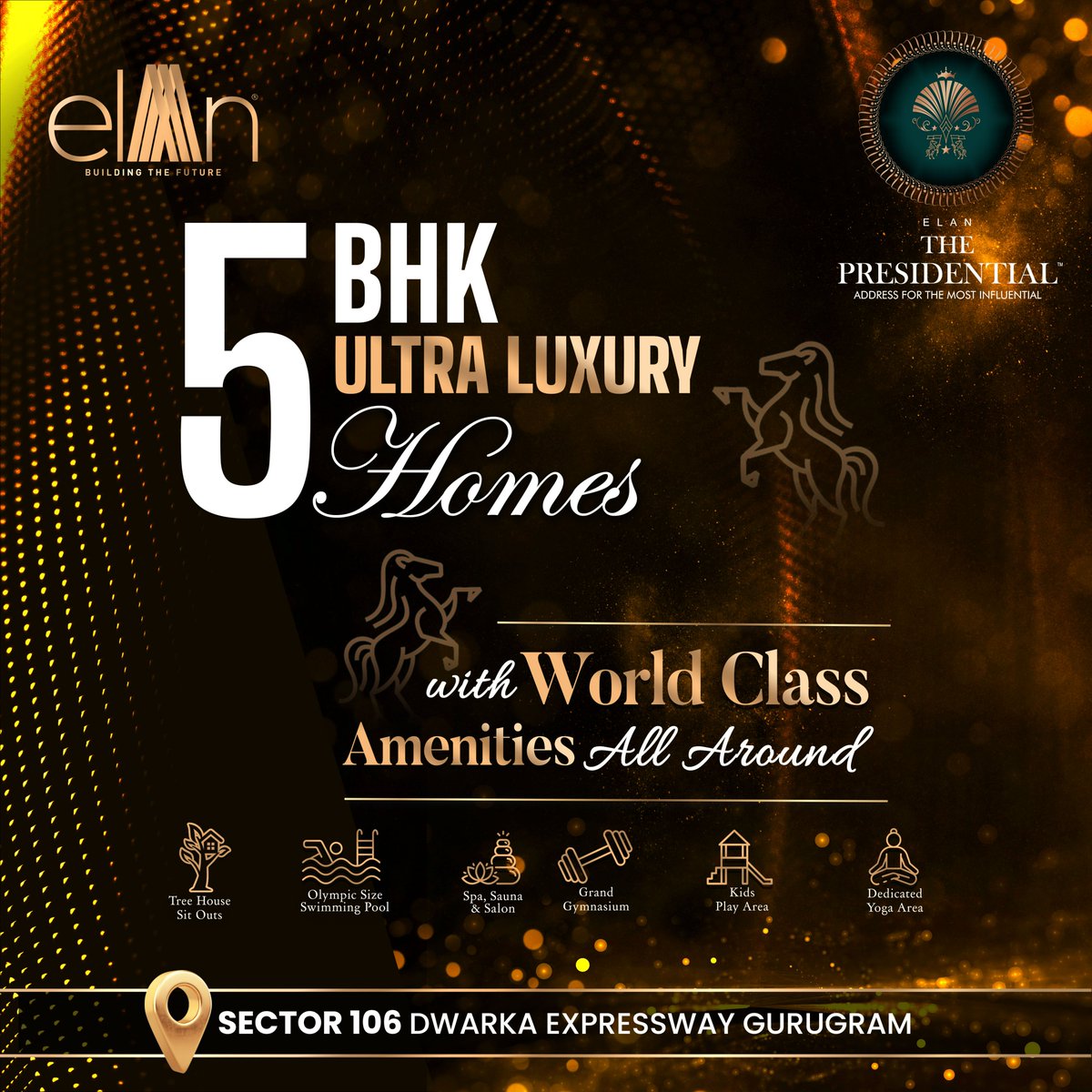 Claim your exclusive haven at Elan The Presidential. Limited 5BHK ultra-luxury homes with unmatched amenities left.

#ElanGroup #ElanPresidential #Sector106 #ThePresidential #DwarkaExpressway #luxurywithelan #liveatelan #Gurguram #RealEstate #Luxury #limited #luxurylifestyle