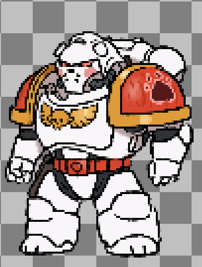 SilverVax's tweet photo. Thanks to @ElTefo23,at last the legion of the puppy is starting to be created,u art is amazing
@3HuntLe0
@LordNekito
@Tammy_BB_Vtuber
@ONarrativus
Kill for the living, kill for the tacita, @3HuntLe0! HuntLe0! HuntLe0!
#pollompiroGame
#pixelart #Warhamear #wh40k #Sprite #IndieDevs https://t.co/hdcx4D7uod
