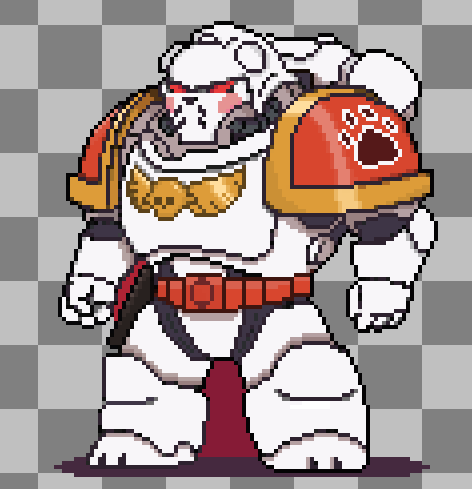 SilverVax's tweet photo. Thanks to @ElTefo23,at last the legion of the puppy is starting to be created,u art is amazing
@3HuntLe0
@LordNekito
@Tammy_BB_Vtuber
@ONarrativus
Kill for the living, kill for the tacita, @3HuntLe0! HuntLe0! HuntLe0!
#pollompiroGame
#pixelart #Warhamear #wh40k #Sprite #IndieDevs https://t.co/hdcx4D7uod