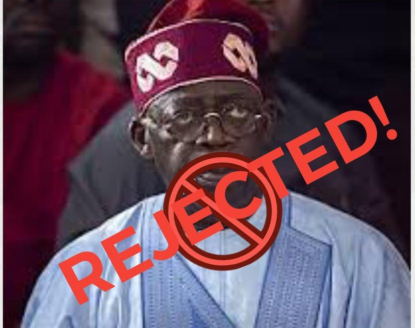 CrownprinceCom2's tweet photo. We Reject Bola Ahmed Tinubu as our President-Elect.
If you Reject this Drug Lord as your President-Elect, Retweet Only 📌

Keyamo/Emdee Tiamiyu/Aisha Yusuf/Shettima/Ooni/Pat Utomi/Atiku/Ketu https://t.co/Z8VWeYSABx