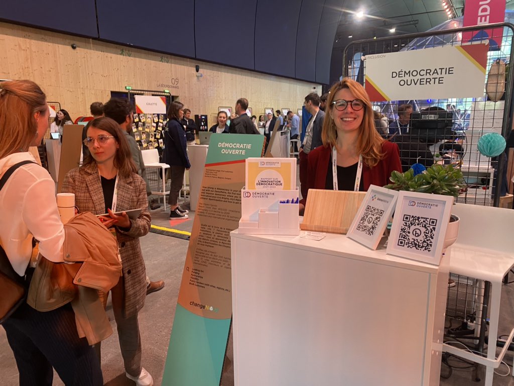 🍀🗳️Ouverture de #ChangeNow2023 pour placer la démocratie au cœur des transitions ! 

📍Retrouvez l’équipe de <a href="/DemOuverte/">Démocratie Ouverte</a> à l’espace inclusion pour échanger et découvrir le #DémoMètre !