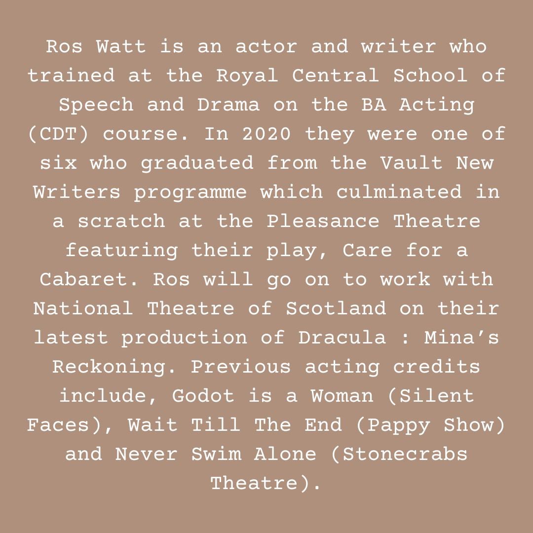 Introducing our second writer for SCRATCH, <a href="/watt_ros/">Ros Watt</a> 📑

Buy your tickets now ✨✨✨ 

app.lineupnow.com/event/scratch-1
