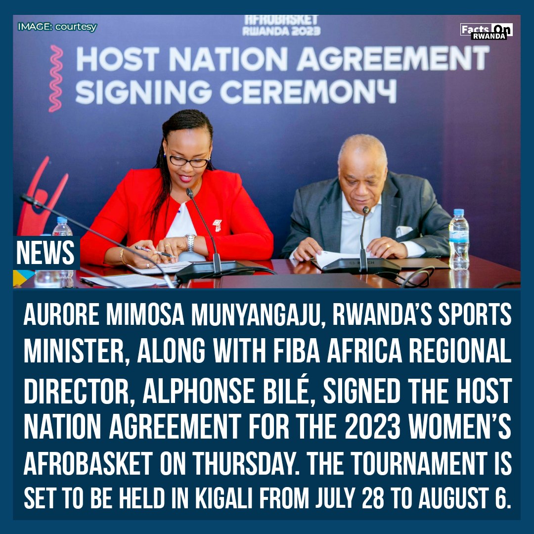 Rwanda to host The 2023 Women's Afrobasket from July 28 to August 6.

#VisitRwanda #WomenAfrobasket2023
#FactsOnRwanda #RwOT