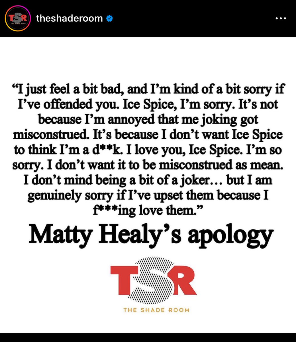 this has to be a joke ….it has to be fake news …there’s no way this is his apology ..