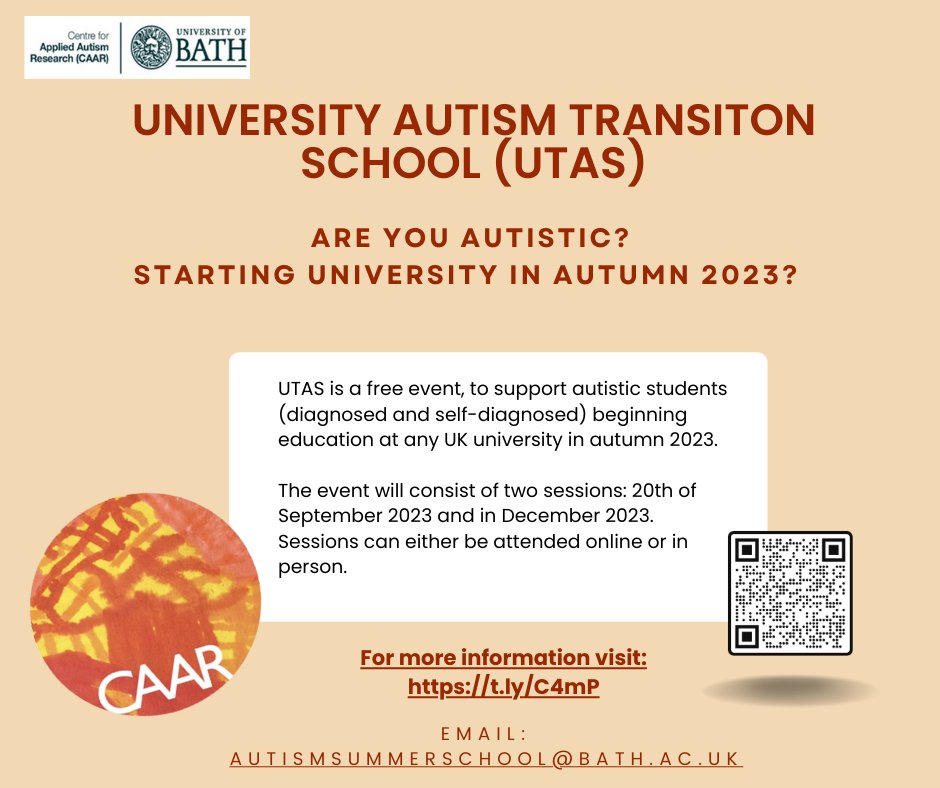 Join our University Autism Transition School: t.ly/C4mP #Autism #universityofbath #Neurodiversity