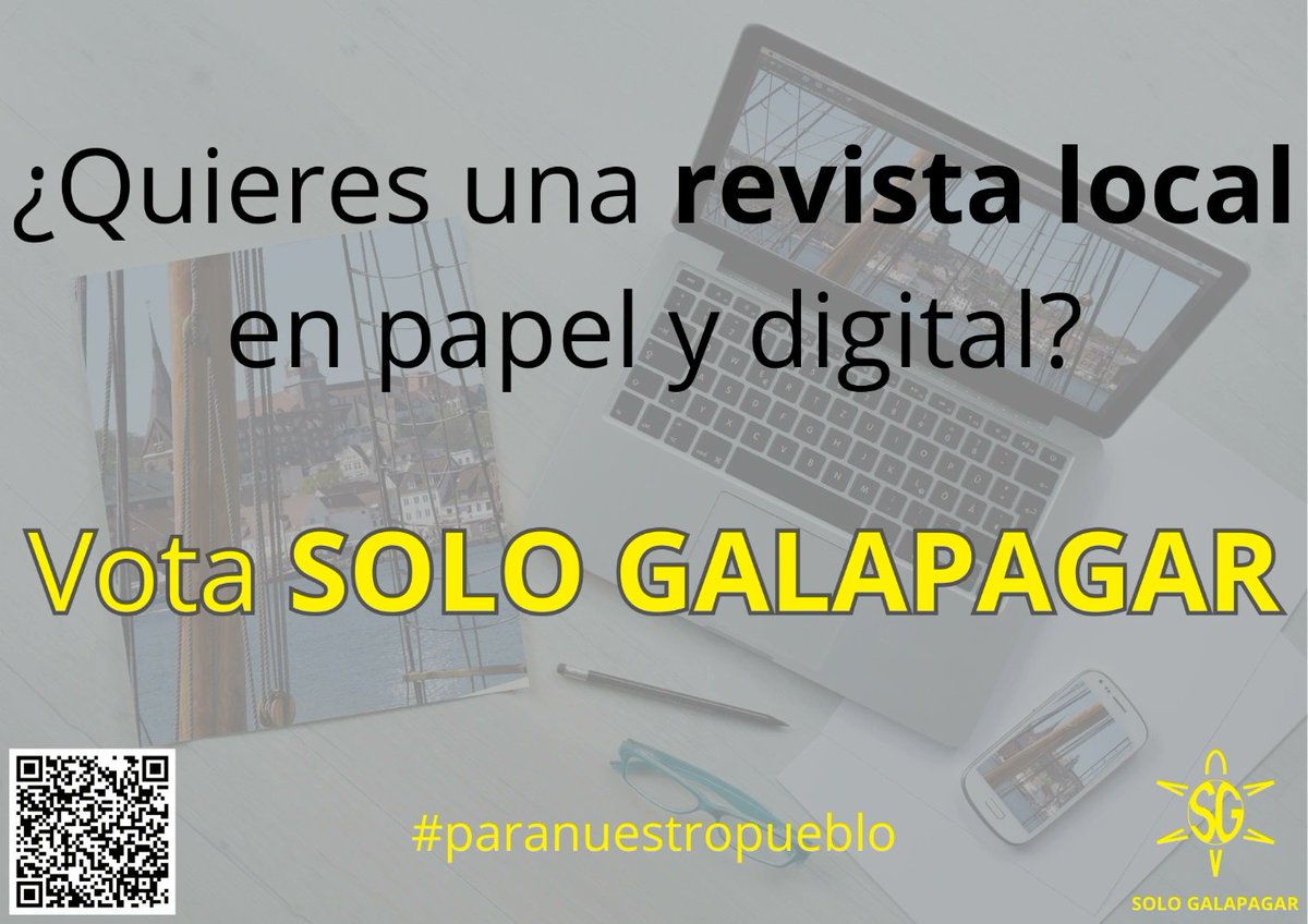 Vota SOLO GALAPAGAR si #paranuestropueblo quieres una revista local en papel y digital.