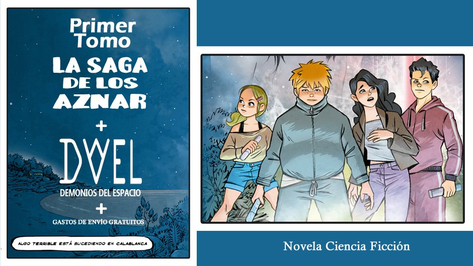 4ª recompensa crowdfunding La Saga de los Aznar (55€):
-1er Tomo Saga de los Aznar (6 libros)
-DAEL I. Demonios del Espacio
Autor: J.M. Gran
Género: Ciencia Ficción
236 páginas
Gastos de envío a España incluidos
vkm.is/sagadelosaznar