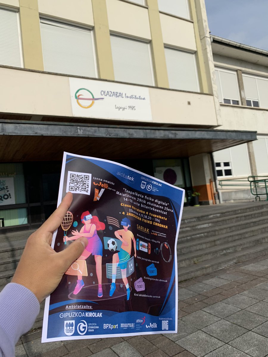 AppWellk's tweet photo. AKTIBATEK programa martxan!🏃🏼‍♂️🏃🏻‍♀️ @oiangurenbhi #HaztegiIkastola #Olazabalbhi Jarduera fisikoa sustatzeko modu berriak @GipuzkoaKirolak @AthlonKoopE @bpxport @mugimenteuskadi https://t.co/eI6FLYkrTP