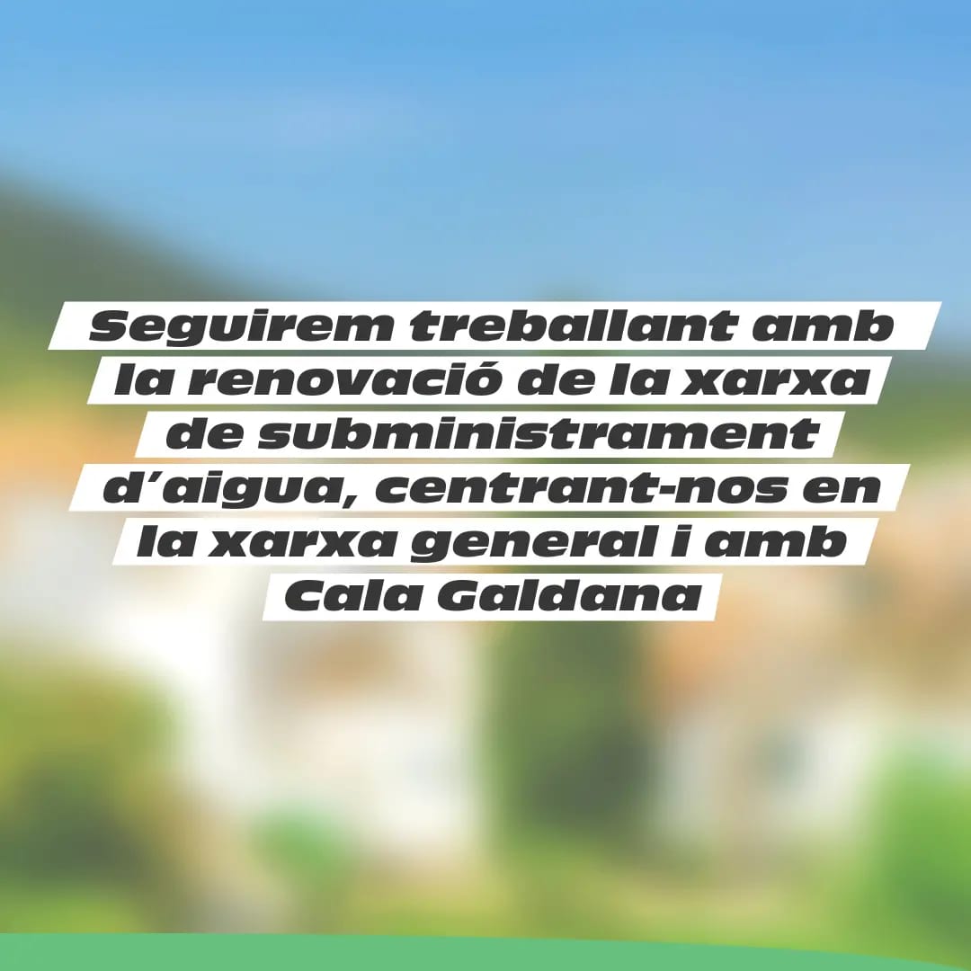 EntesaF's tweet image. Seguirem treballant amb la renovació de la xarxa de subministrament d’aigua, centrant-nos en la xarxa general i amb Cala Galdana.

Viu Ferreries! Vota l'Entesa!

#ferreries 
#entesadeFerreries 
#ViuFerreriesamblEntesa 
#eleccionsmunicipals2023
