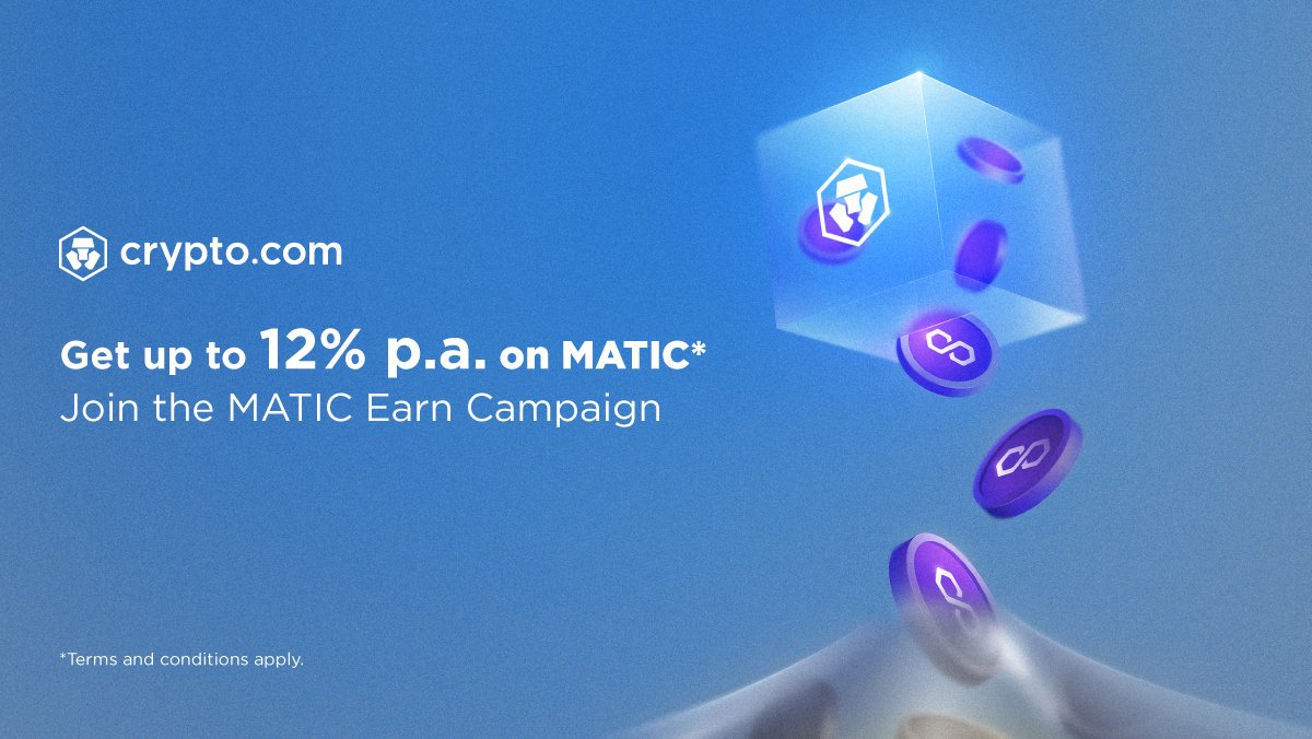 Stay tuned! Get up to 12% p.a. on your MATIC with Crypto Earn 🔥
⏳ 29 May to 11 Jun 2023
Learn More  👉 <a href=https://...