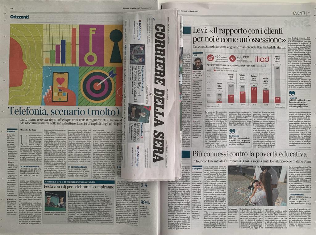 Oggi festeggiamo i 5 anni di <a href="/IliadItalia/">iliad</a> con 10mln di utenti. I numeri crescono e il nostro spirito rimane quello del primo giorno🤝
iliad è pronta a guardare al futuro e a fare la sua parte🚀
L’articolo su <a href="/Corriere/">Corriere della Sera</a>
corriere.it/cronache/23_ma…