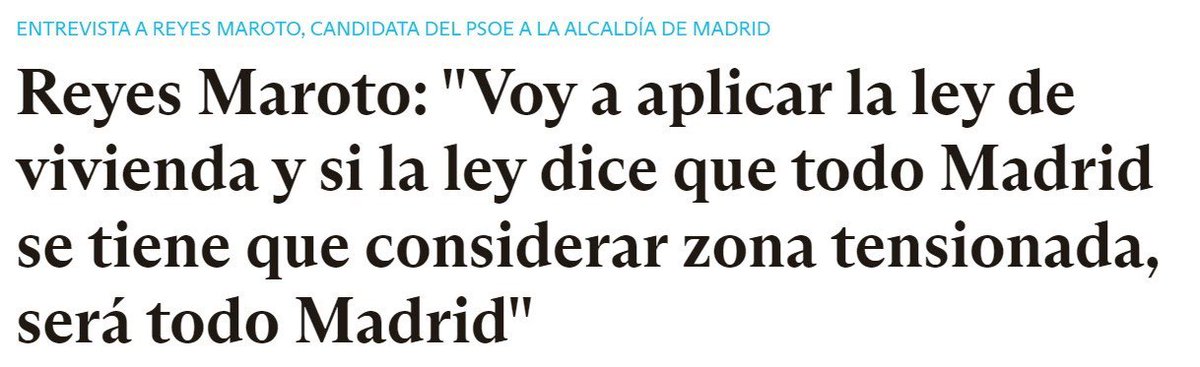 Está bien que no se esconda y los madrileños lo sepan antes de votar:

Si Reyes Maroto tiene que escoger entre Sánchez o Madrid siempre elegirá sanchismo.

No lo vamos a permitir.
