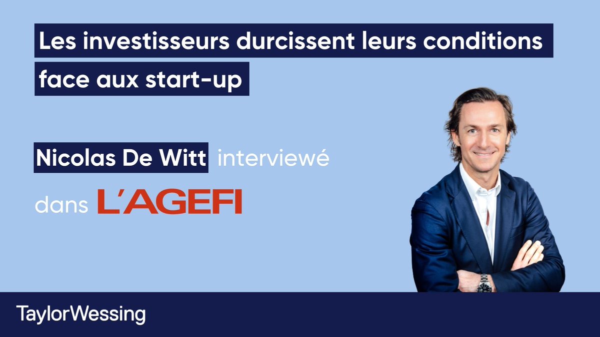 Nicolas de Witt réagit et analyse dans un article publié dans L'AGEFI la tendance actuelle de renforcer les clauses de protection dans les pactes d'actionnaires pour lever des fonds. lnkd.in/eYaJBK4T

#leveedefonds #privateequity #capitalrisque  #investissements #startup