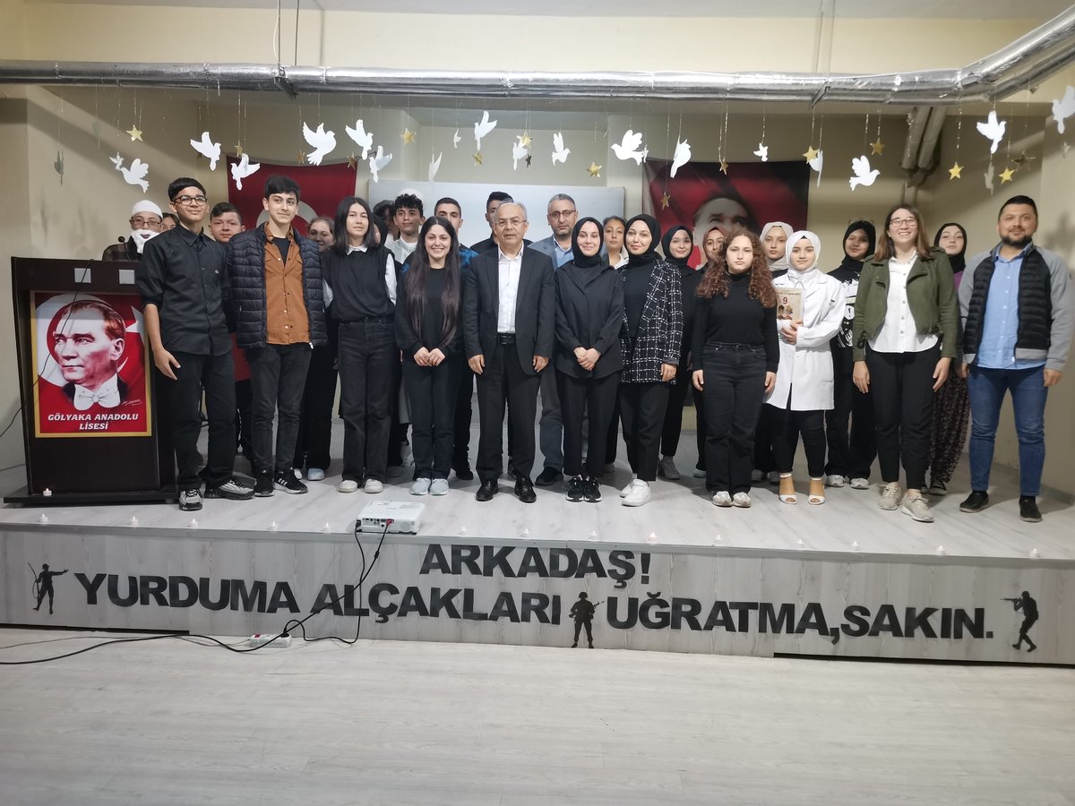 golyakailcemem's tweet photo. MÜDÜRLERİMİZ GÖLYAKA ANADOLU LİSESİ’NDE DÜZENLENEN DEĞERLER EĞİTİMİ PROGRAMINA KATILDI

👉 https://t.co/ee8aqPH26B

@tcmeb @MahmutOzerProf
@yilmaznazif @Cevdet_Atay @alitugrulyildiz
@tamerkirbac @TastepeErgin
@YunusMertyrek1 https://t.co/4BIOjKTECC