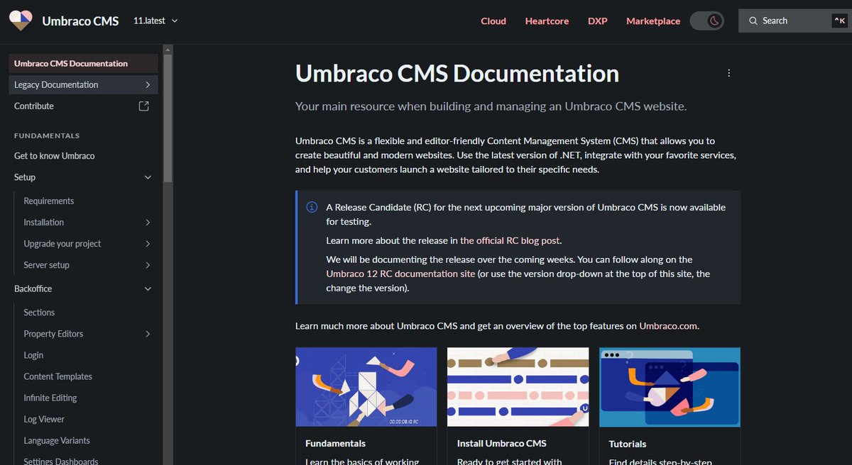 sxfie's tweet image. We&apos;ve just introduced dark mode on the #UmbracoDocs😎

docs.umbraco.com/umbraco-cms/