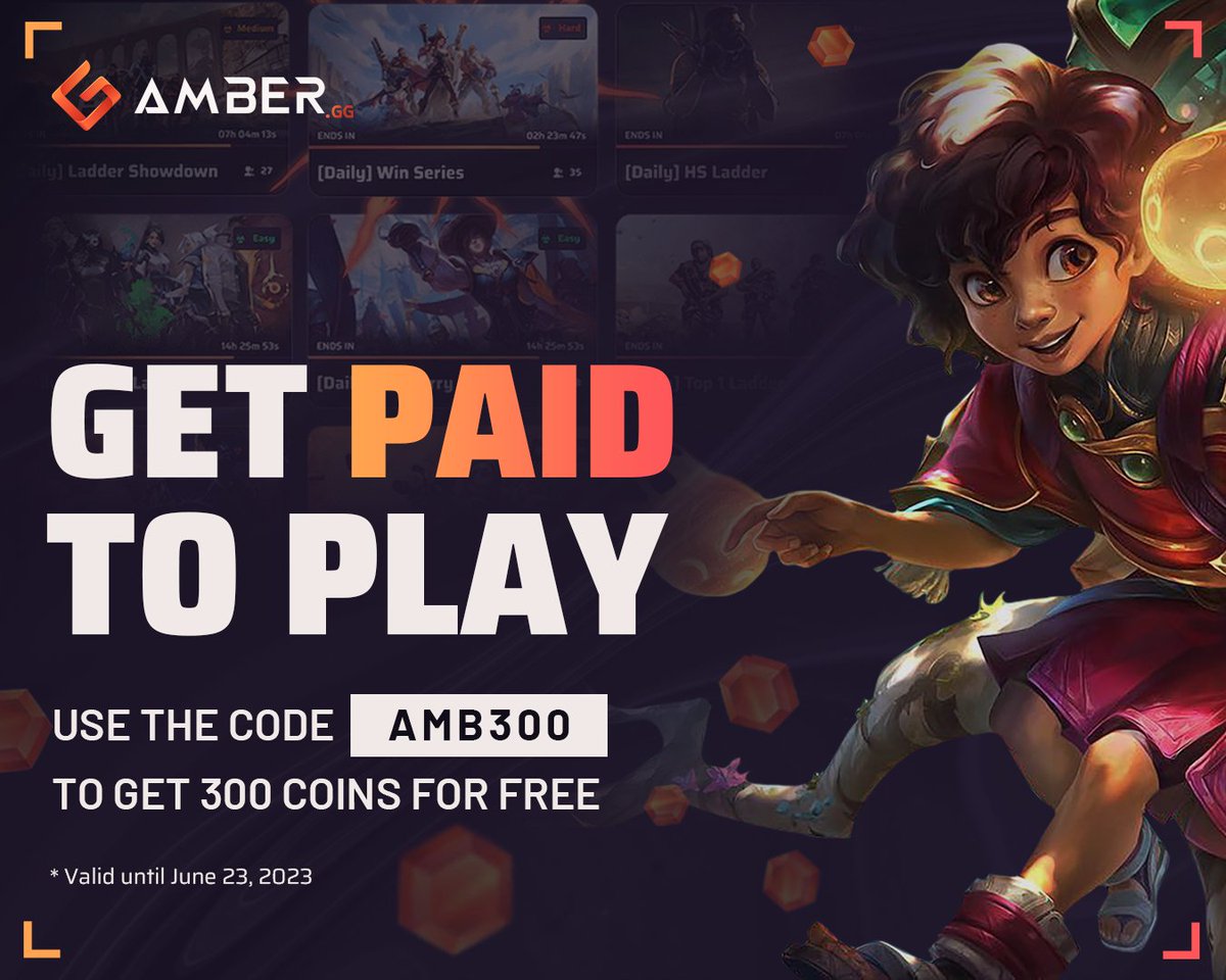#LeagueofLegends LPs are great, but cash is even better!

Change the way you win now and use your in-game skills to get real money. Compete against other players, unleash your skills, and grab amazing rewards💸 🎮

Sign up now with the code 'AMB300' on Amber.gg!