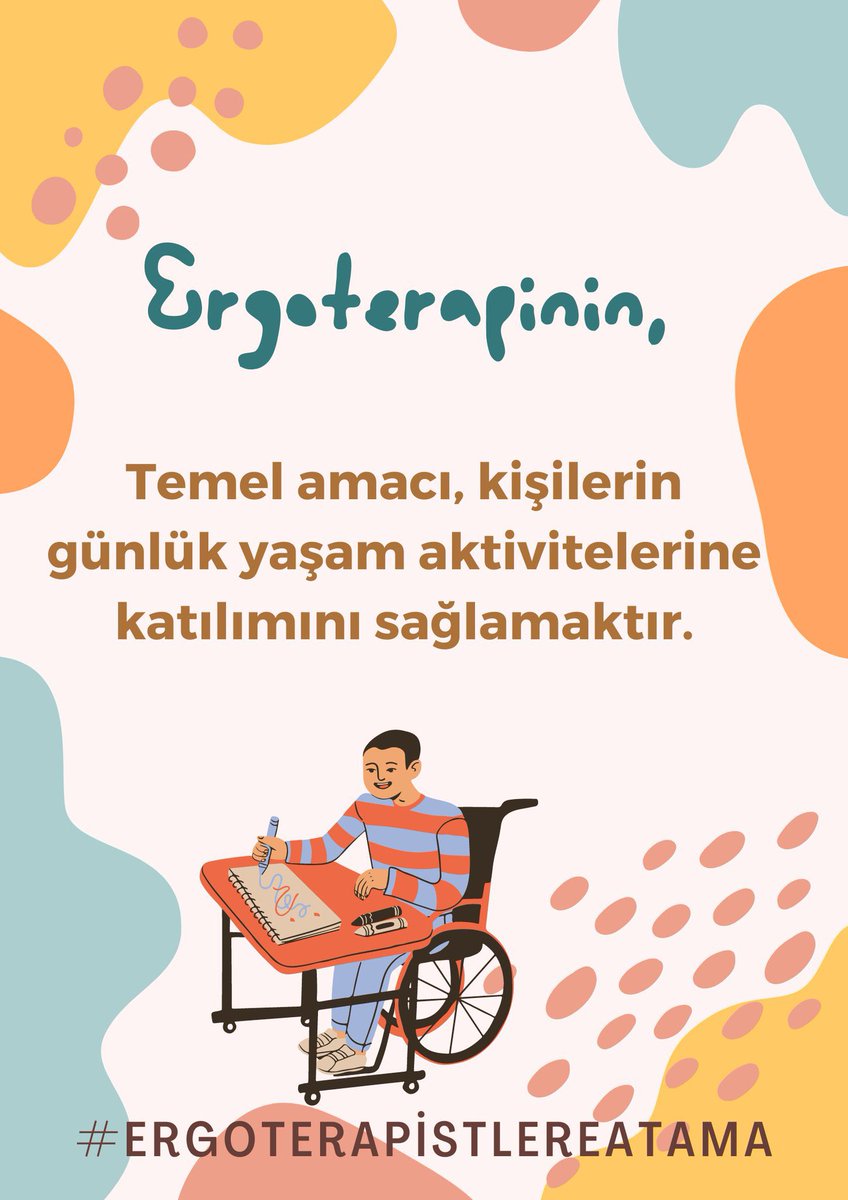 OTZeynep_D's tweet photo. @deryayanikashb Sayın bakanım, ergoterapiye sağlayacağınız destek için çok teşekkür ederiz. Ergoterapistler olarak bizler engelli vatandaşlarımız başta olmak üzere ihtiyaç duyan herkese yardımcı olabilmek için hazır beklemekteyiz. https://t.co/ka95fVRWs1