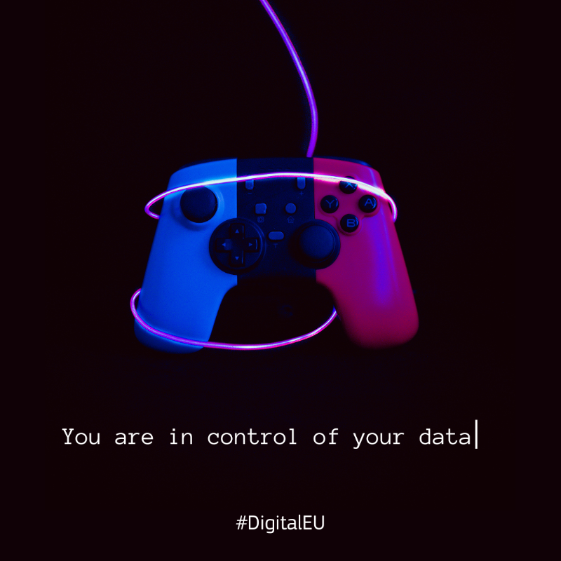 DigitalEU's tweet photo. 🔐 Your data, your right &amp; your choice.

Today marks 5⃣ years since the #GDPR entered into force, ensuring Europeans stay in control 🎮 of their #PersonalData in the digital world.

🇪🇺 #EUDataProtection setting global standards🌍