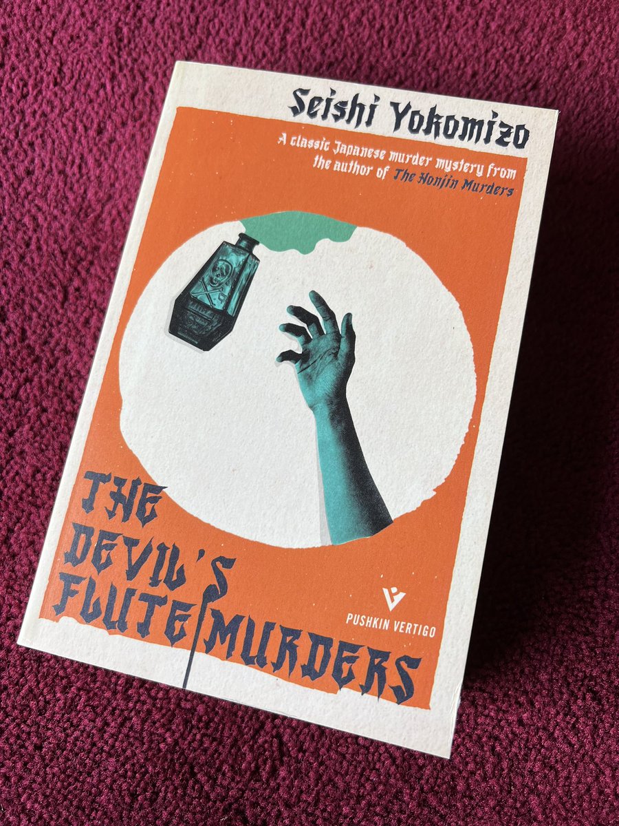 It’s a top #bookpost day when the latest Seishi Yokomizo arrives 😱 In #TheDevilsFluteMurders Kosuke Tsubaki investigates the sinister death of a troubled composer 🎼 in post-war Tokyo 😈🪈 intriguing, atmospheric and I can’t wait to dive in! Thank you @PushkinVertigo 🙏