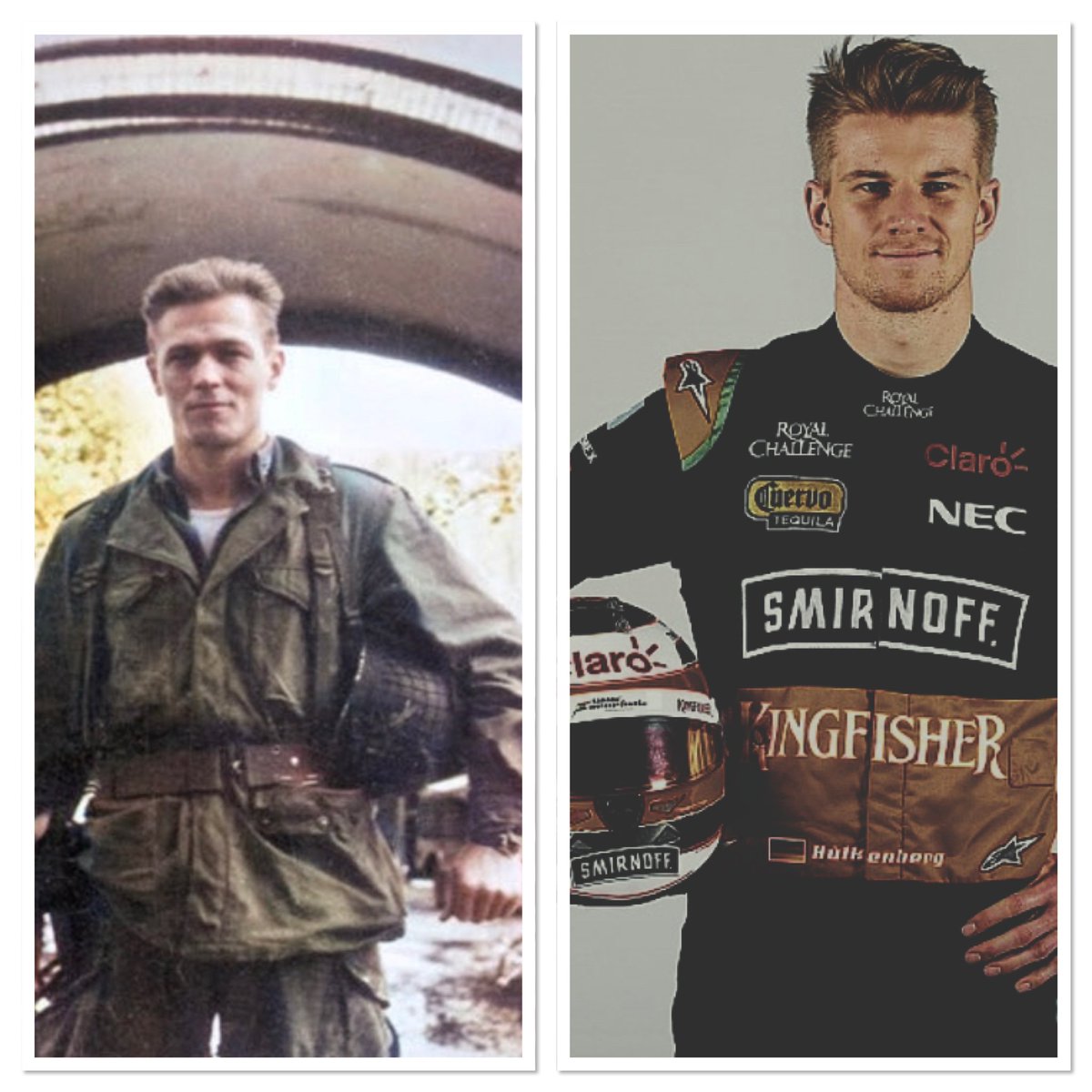 vrolijkjeforev's tweet image. Loved this story. The series too. 
For a remake of it, should we invite @HulkHulkenberg to play Major Winters?? Look at that smirk! #justathought #typecasting #hero #Resemblance #spittingimage