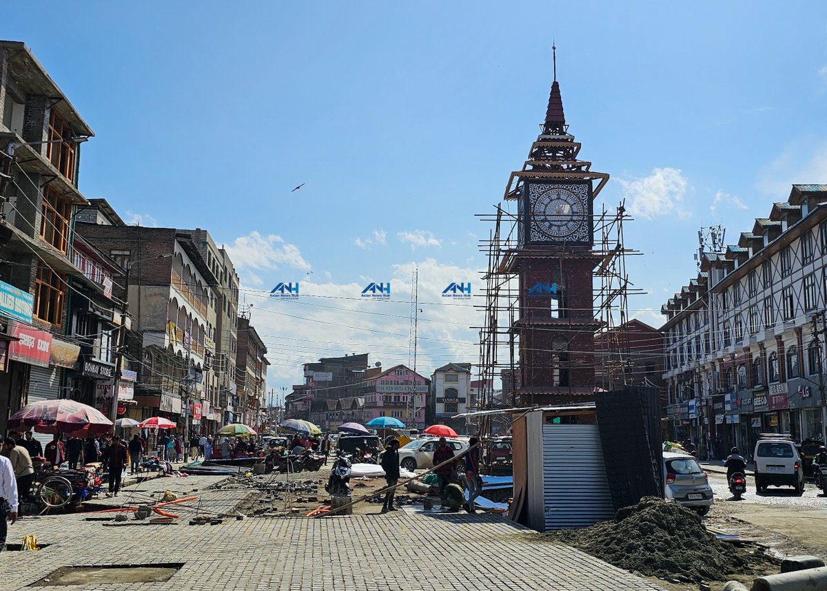 InPictures: Upgradation of Ganta Ghar at Lalchowk Srinagar underway