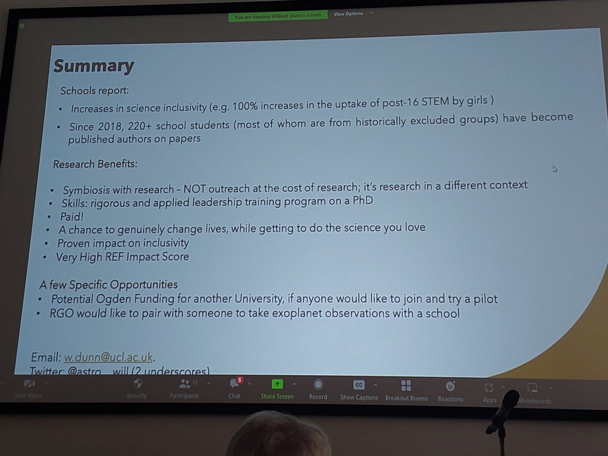 I didn't know about the ORBYTS educational project to foster science -and space science- in UK schools, presented by Will Dunn. They have great results! 
Check their website: orbyts.org