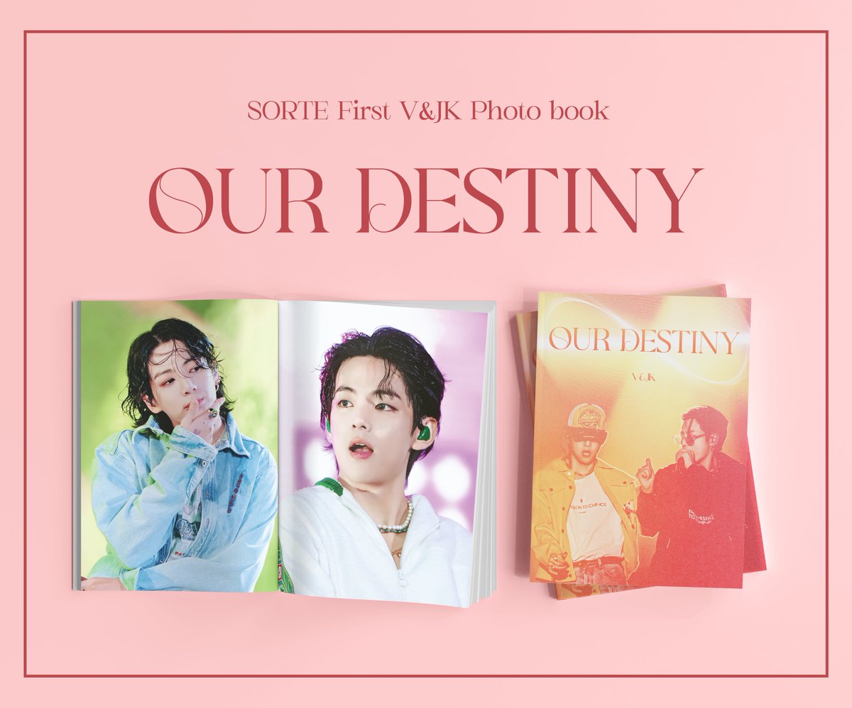 SORTE613's tweet photo. Sorte의 첫 번째 포토북과 《𝙾𝚄𝚁 𝙳𝙴𝚂𝚃𝙸𝙽𝚈》 굿즈 & 전시회 액자 온라인 세일을 시작합니다✨

▪ 포토북을 구매한 분들에게는 드림 시사회 인화 세트 5p를  드립니다.
▪ 굿즈 선착순 구매 이벤트도 있으니 많은 관심 부탁드립니다.🙇‍🙇‍ 
(상세 페이지 필독 / 전시회 도록 28p 증정)

▪ Order Period
2023. 5. 26 PM 9:12 
- 
2022. 6. 18 PM 11:59

액자 (PHOTO FRAME)
🔗https://t.co/H9xqvVHqZY

굿즈 (GOODS)
🔗https://t.co/BKEJWVHOeM

▪RT 해주신 분들중 5분을 추첨해 포토북을 드려용🥰

#OUR_DESTINY
#정국 #태형