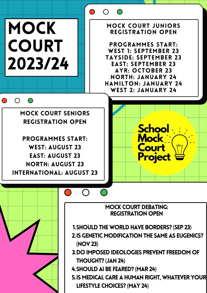 MockCourt's tweet photo. Did you know that Mock Court is back and registrations are open?? Head over to https://t.co/ZefLDex1lM and check out our exciting programmes! https://t.co/mwMdgtcHSk