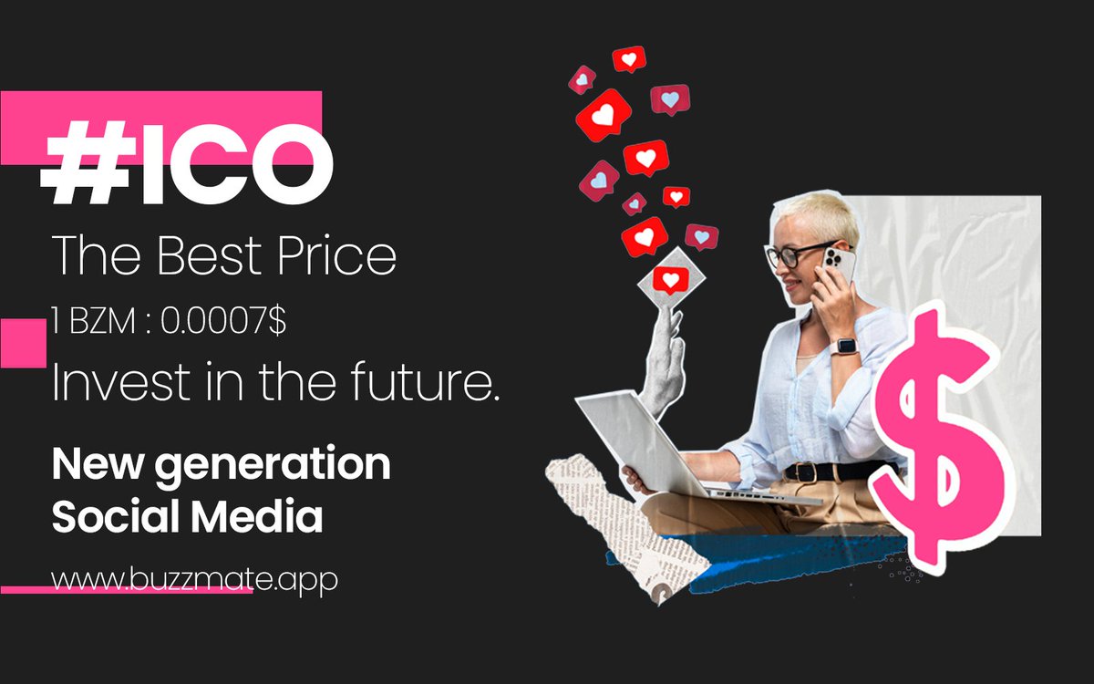 buzzmateapp's tweet photo. 👌Join now ICO
💰7% reward on referral purchases.
Plan your future with the most advantageous price.
1 BZM: 0.0007$
⌛️Time limited sale.
View discounted packages.
https://t.co/Wp1tA3Zwxr
#bullrun #RewriteTheSystem #ICO #Presale #BuzzMate #BEP20 #BSC #binance