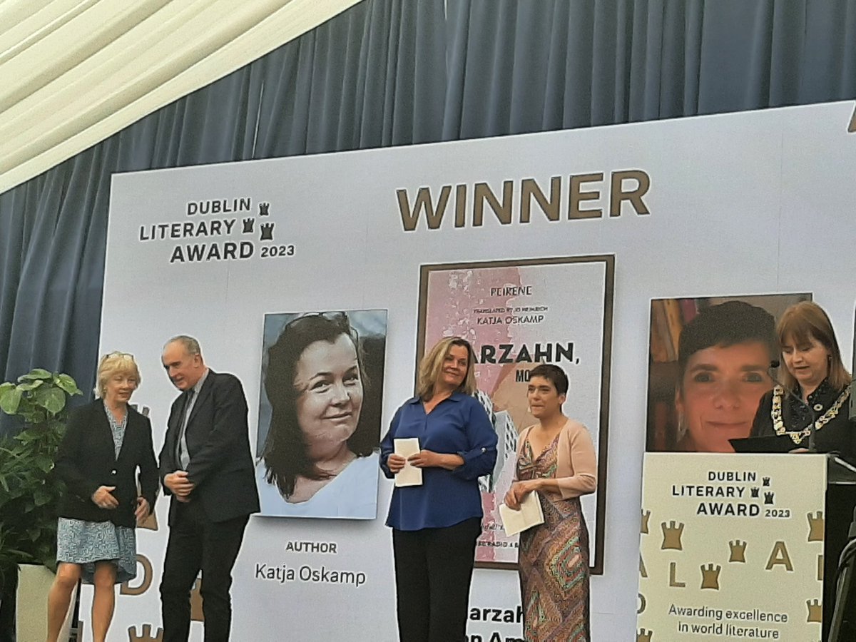 So thrilled with result of @DublinLitAward Congratulations #KatjaOskamp with #MarzahnMonAmour and translated by #JoHeinrich A brilliant book!