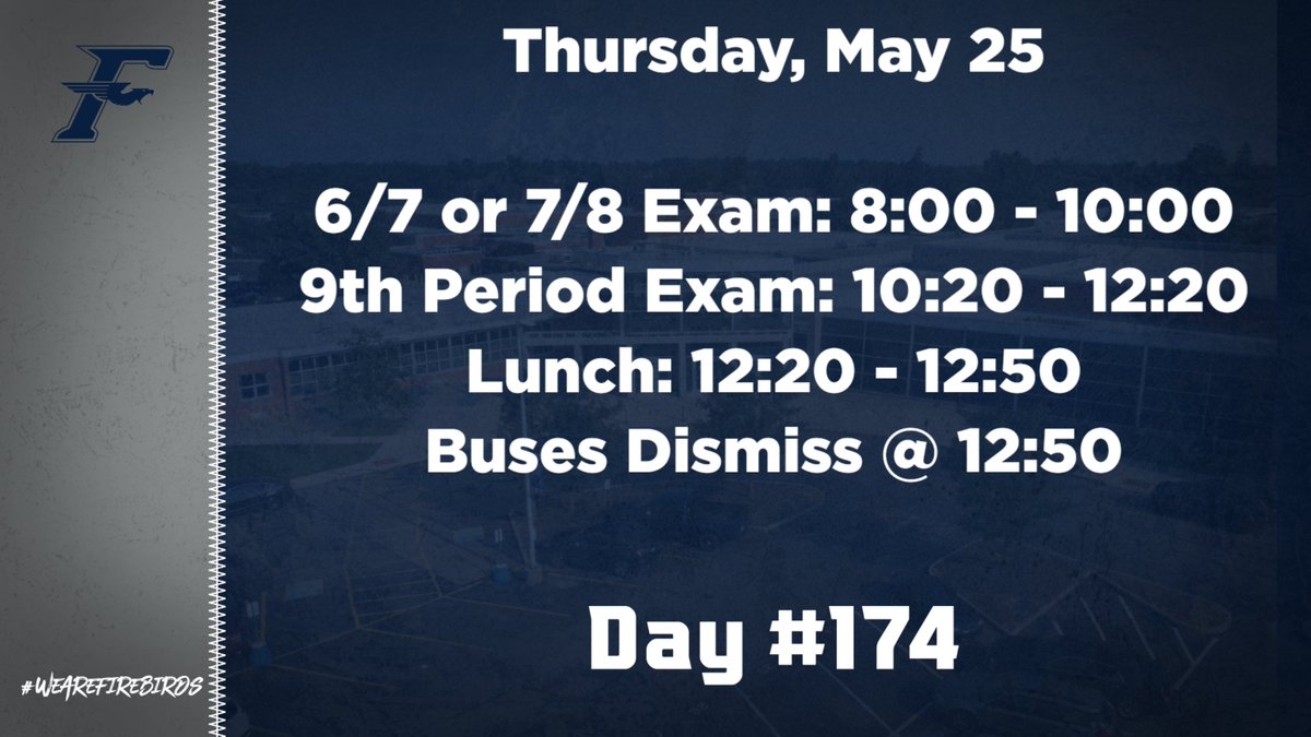 Day #174 -- Thursday, May 25, 2023

#WeAreFirebirds