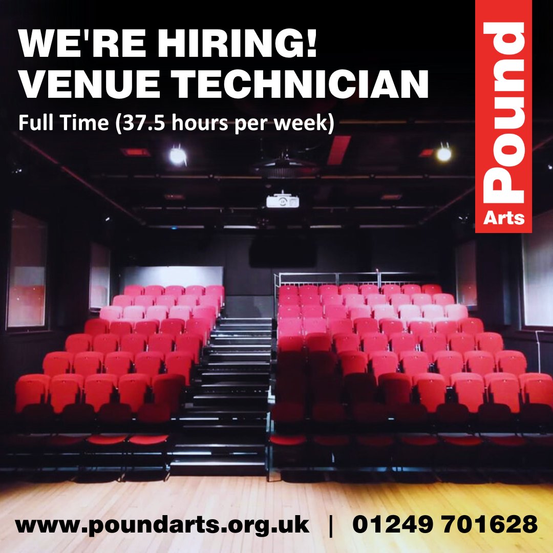 Join our team and help us make the magic happen! Bring your technical expertise to the heart of artistic excellence here in Corsham.

Follow the link below for more info about the role and how to apply. ⬇️

poundarts.org.uk/whats-on/were-…