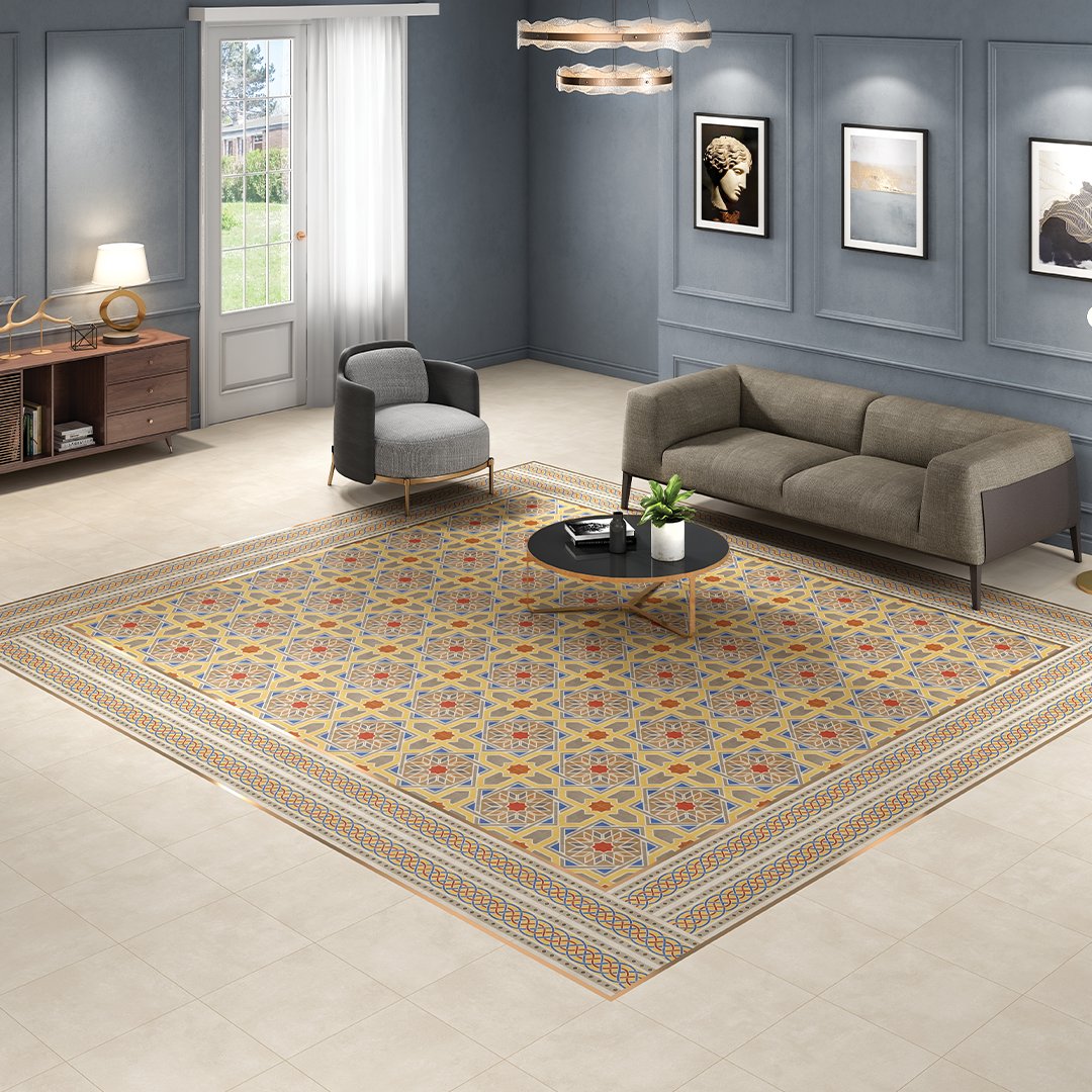 Contour from the Rug collection adds texture and warmth to a room, creating a cozy and inviting space. 

Collection: Ceramic RUG Collection 
Product: Contour
Finish: Matt
Dimensions: 300*300 mm

#RAKCeramics #ImagineYourSpace #TilesOfIndia