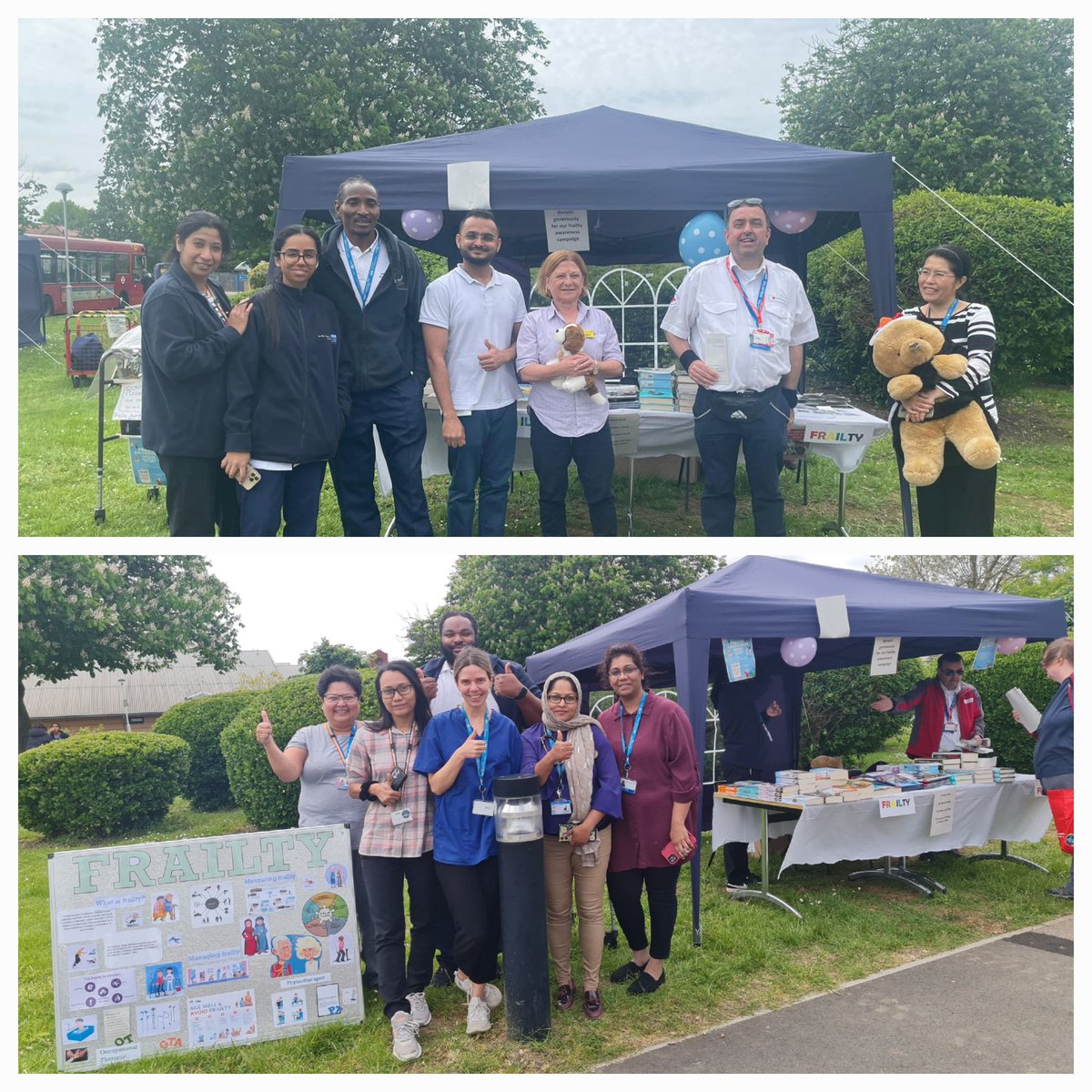 Another successful turnout from the Acute Frailty MDT at King George Hospital for Frailty Awareness Week.  #AcuteFrailtyTherapyService
#KingGeorgeHospital
#BritishRedCross
#AgeUK
#AcuteMedicalTeam
#CommunityTreatmentTeam