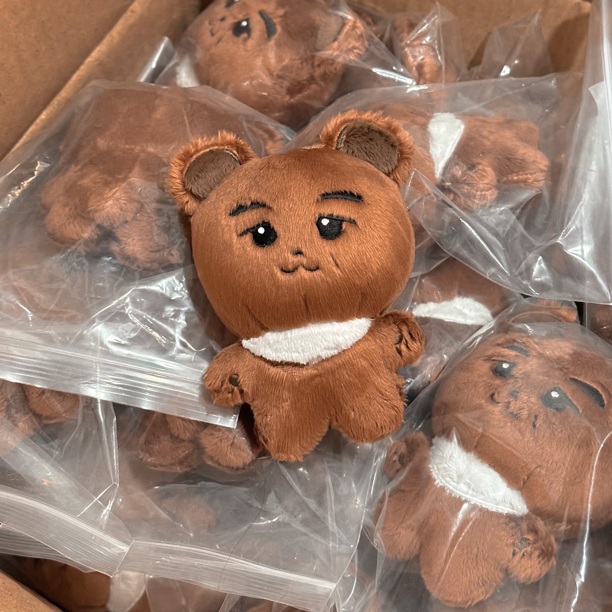 _PSWBEAR's tweet photo. 🐻박웅곰 한국 도착!

배대지에서 얼굴이 안 보이게 사진을 보내서 업로드할 수가 없었습니다 🥹…

모든 수량 비닐포장 위로 확인할 예정이에요. 배송 시작하게 되면 또 공지 올리겠습니다.
맨 위 샘플 웅곰이는 현재 털이 자수를 많이 가리고 있는데, 경락과 털 정리 후 이미지도 추후에 올릴게요! https://t.co/OE7C7reDYA