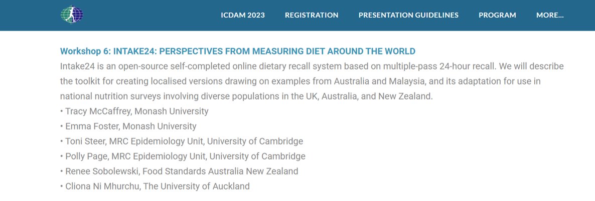Emma Foster (@dremmafoster) on Twitter photo Excited to be presenting the new online toolkit to support the adaptation of Intake24 for other countries and populations at ICDAM23.
Monday 26th June 2pm.
#intake24 #dietaryassessment #dietrecall #icdam #icdam2023 <a href="/MonashUni/">Monash University</a> @ActionLabNet <a href="/MonashNutrition/">Monash Nutrition</a> Excited to be presenting the new online toolkit to support the adaptation of Intake24 for other countries and populations at ICDAM23.
Monday 26th June 2pm.
#intake24 #dietaryassessment #dietrecall #icdam #icdam2023 <a href="/MonashUni/">Monash University</a> @ActionLabNet <a href="/MonashNutrition/">Monash Nutrition</a>