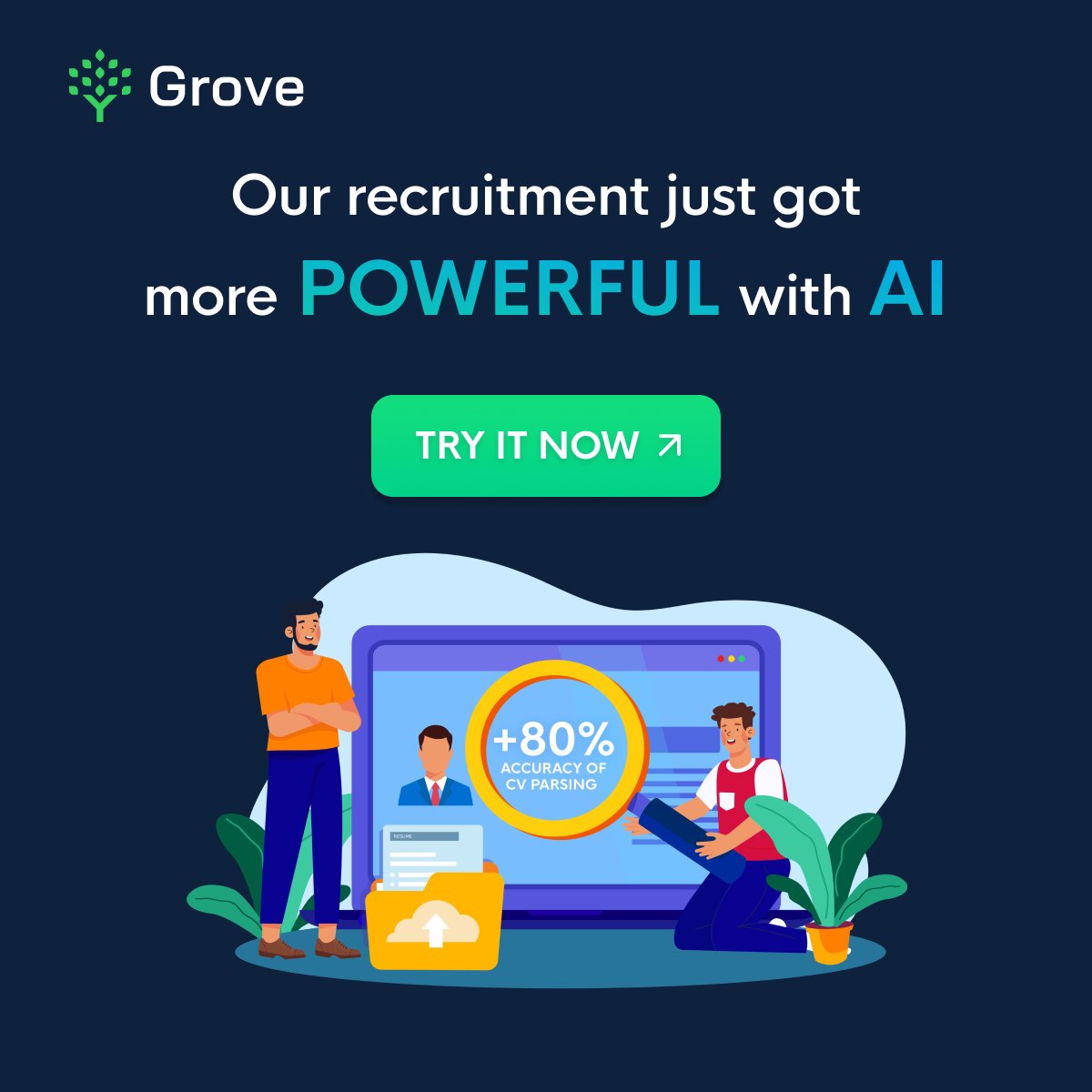 grove_hr's tweet image. Our #recruitment module just got more powerful, which we leverage the power of #AI to streamline and optimize your hiring process. Discover how our #CVparsing, now with an 80% increase in accuracy, elevates your talent acquisition! 👉 Sign up for free now: hubs.li/Q01R8dgd0
