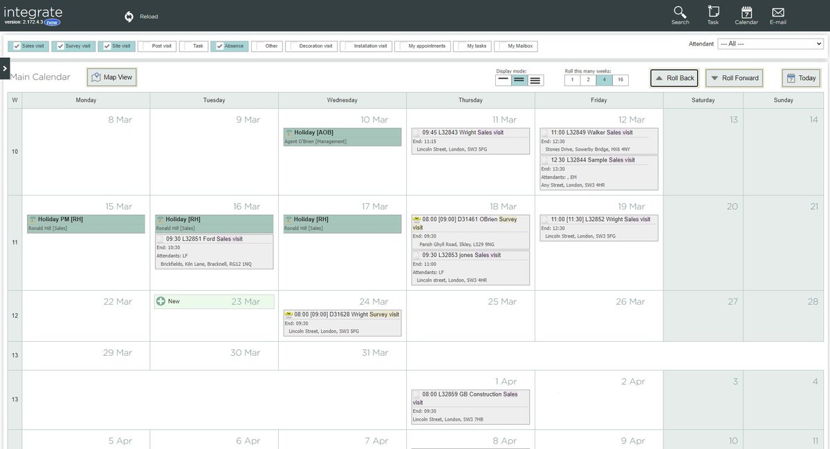 Our calendar function allows employees to plan their day.

Diary entries link directly to the enquiry meaning that all the information you need is at your fingertips.
endtoendit.com/features/

#WindowSoftware #JoinerySoftware #DoorSoftware