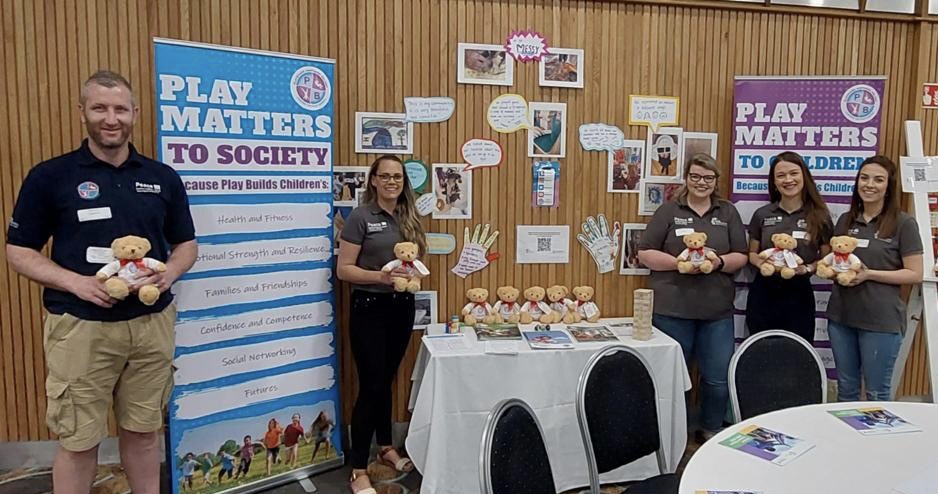 playboard_'s tweet photo. Team PlayBoard at this morning’s @OURGenCYP1 celebration. 🧸

Project partners will be sharing the impact the programme has made across the region - building resilience and peace #PEACEIV #OG23 https://t.co/AqMaaFjcmT