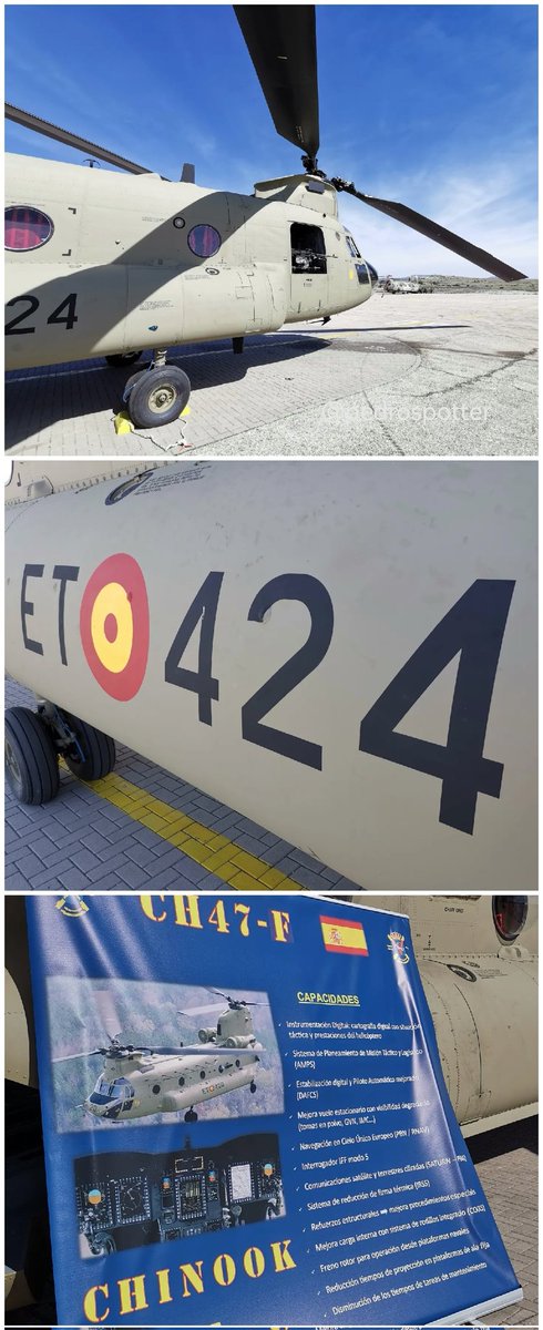 pedrospotter's tweet photo. #Base #CoronelMate  @EjercitoTierra #ColmenarViiejo

#collage del #FaceToFace del #foxtrot

#BoeingVertol #CH47F #Chinook 
#FAMET #BHELTRAV
#Helicopteros #fuerzasaeromovilesdelejercitodetierra
#ejercitotierra
#avgeek #spotter #spotting #helicopter #ElChicoparaTodo #DetrasDeNadie https://t.co/UD3Bb0OHL3