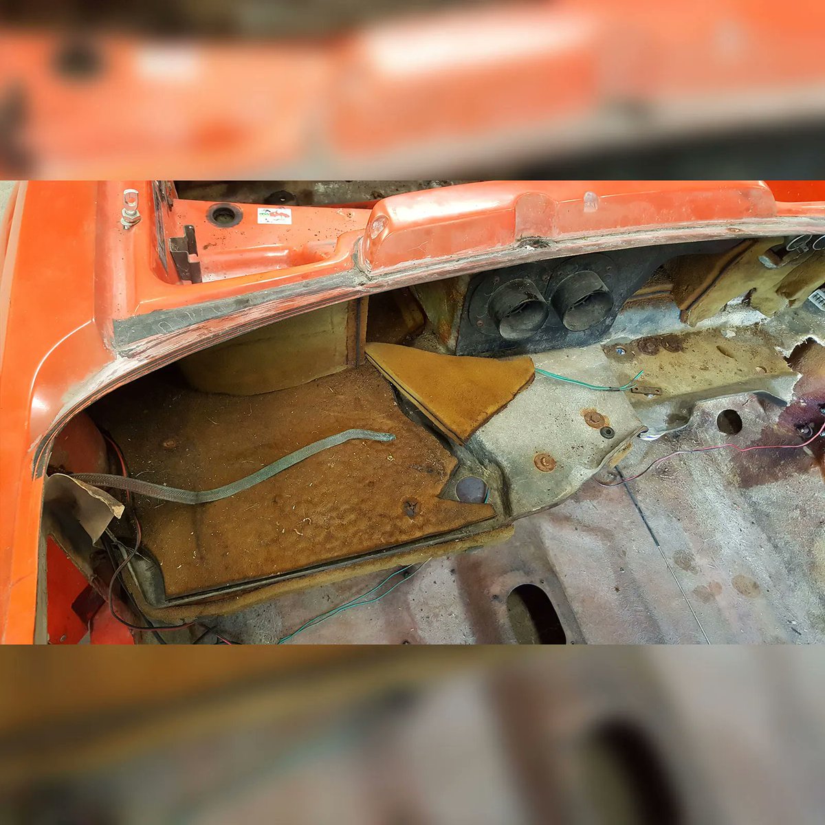 70sResto's tweet image. Curious what's behind the original dash? We uncovered the heater matrix and more offside damage of our #Midas #MkII restoration project. Time for some repairs! 🔧 #MiniMidas #CarRestoration #ClassicCar #ClassicCarRestoration #AutoRestoration #CarEnthusiast #CarCommunity