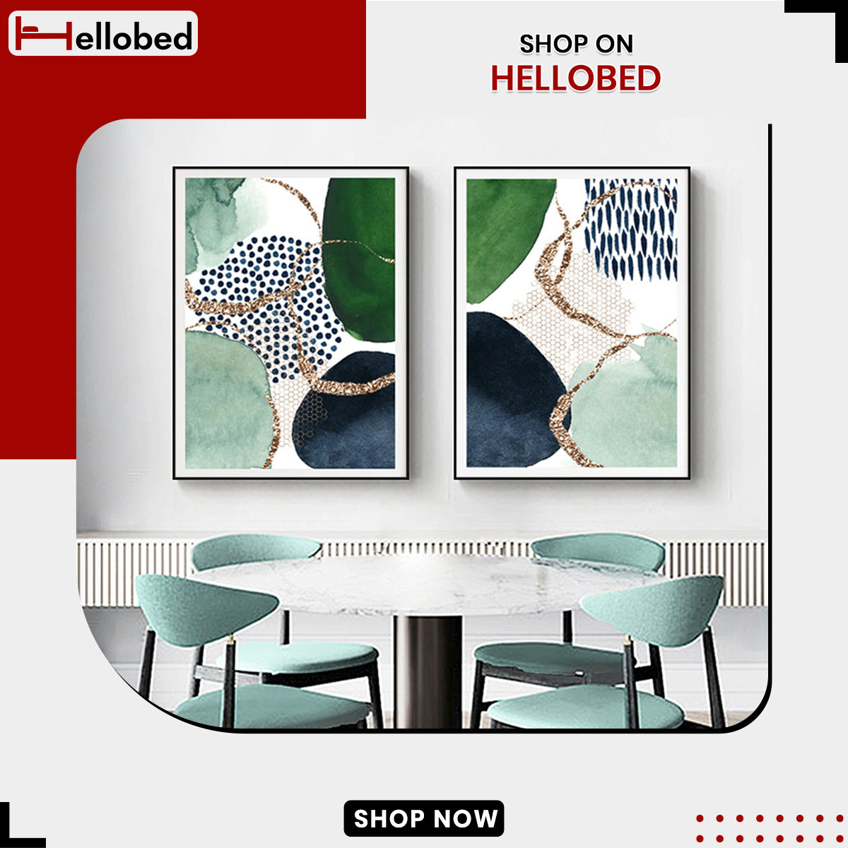 Immerse yourself in the captivating beauty of Abstract Green and Navy canvas art, framed in sleek black. 🖼️😍🎨
:
Shop Now :-hellobed.com.au/product/40cmx6…
:
#Onlineshoppingstoreinaustralia #CanvasWallArt  #Hellobed