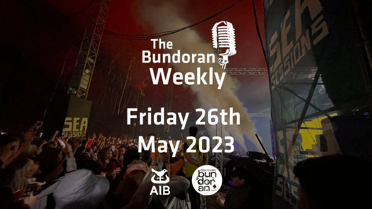 Bundoran Weekly (@bundoranweekly) on Twitter photo This week <a href="/MrShaneSmyth/">Shane Smyth</a> catches up with Daniel Browne of <a href="/Seasessions/">Sea Sessions</a> to see how the run up to the festival next month is going. It's a northern bank holiday and there's a rundown of all the entertainment in town this weekend. Listen at bundoranweekly.com. With <a href="/AIBBiz/">AIB Business</a> This week <a href="/MrShaneSmyth/">Shane Smyth</a> catches up with Daniel Browne of <a href="/Seasessions/">Sea Sessions</a> to see how the run up to the festival next month is going. It's a northern bank holiday and there's a rundown of all the entertainment in town this weekend. Listen at bundoranweekly.com. With <a href="/AIBBiz/">AIB Business</a>