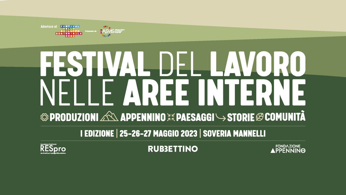 Oggi il via alla I edizione del Festival del Lavoro nelle Aree Interne. É possibile seguire da remoto la diretta Facebook e Youtube sui canali: youtube.com/watch?v=gW7zye… facebook.com/events/1722261…
<a href="/rubbettinobooks/">Rubbettino Editore</a> <a href="/FondazAppennino/">Civiltà Appennino</a>