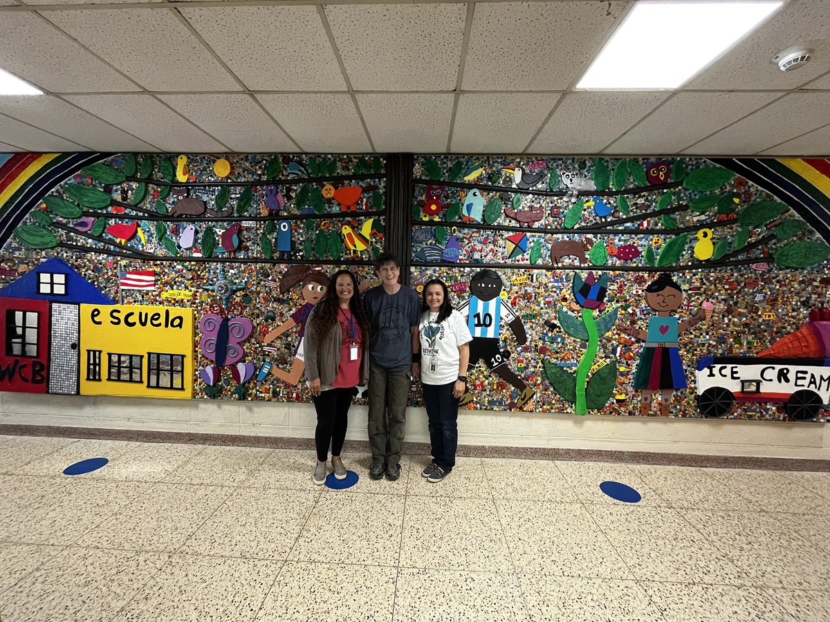 wcbartroom's tweet photo. Yesterday morning was by far the proudest moment of my teaching career. 2nd graders created the mural w/our "famous artist" Marylin Keating, aka "MK". Each &amp; every piece of the mural tells a story. Tx to our grant sponsors, colleagues, admin &amp; parents! So proud of our students! https://t.co/3rnyL4kuxT